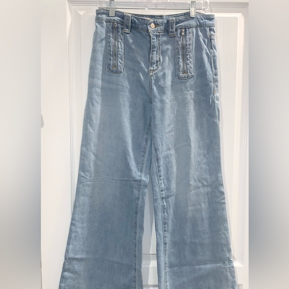 Anthropologie Pilcro Letterpress high waist wide leg jeans women’s size 28 - Picture 7 of 15